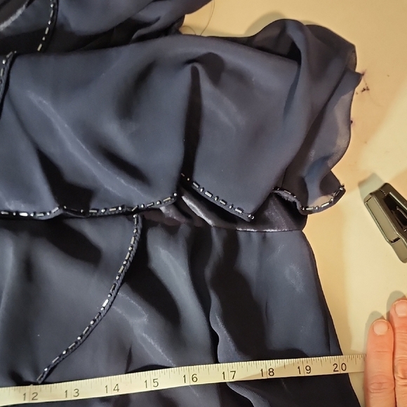 Patra Stunning Navy Blue Dress In Good Condition - Picture 6 of 11